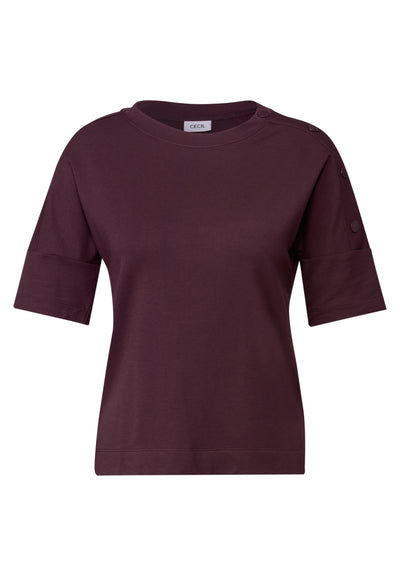 T-Shirt mit Knopfdetail