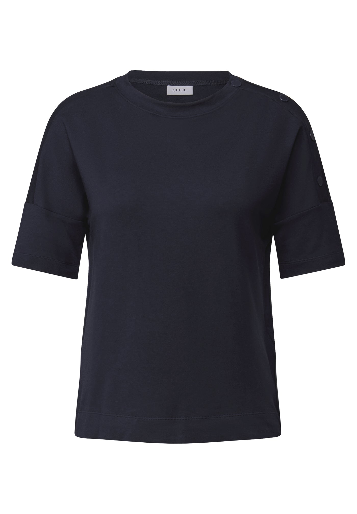 T-Shirt mit Knopfdetail