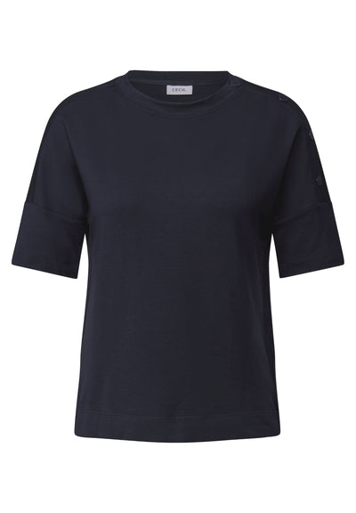 T-Shirt mit Knopfdetail