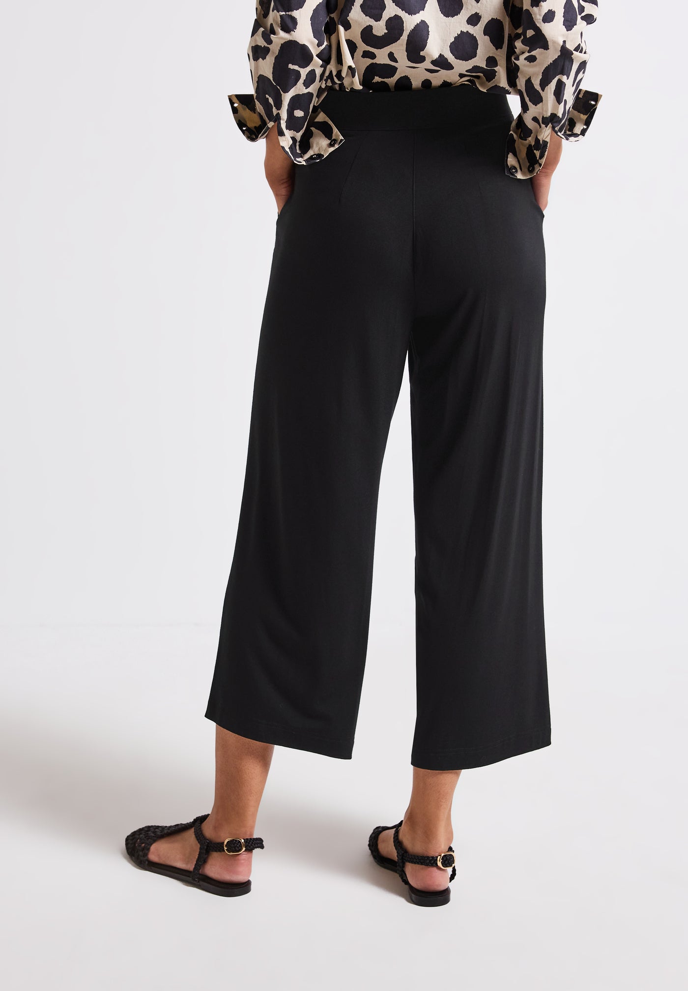 Wide Leg Jersey-Hose