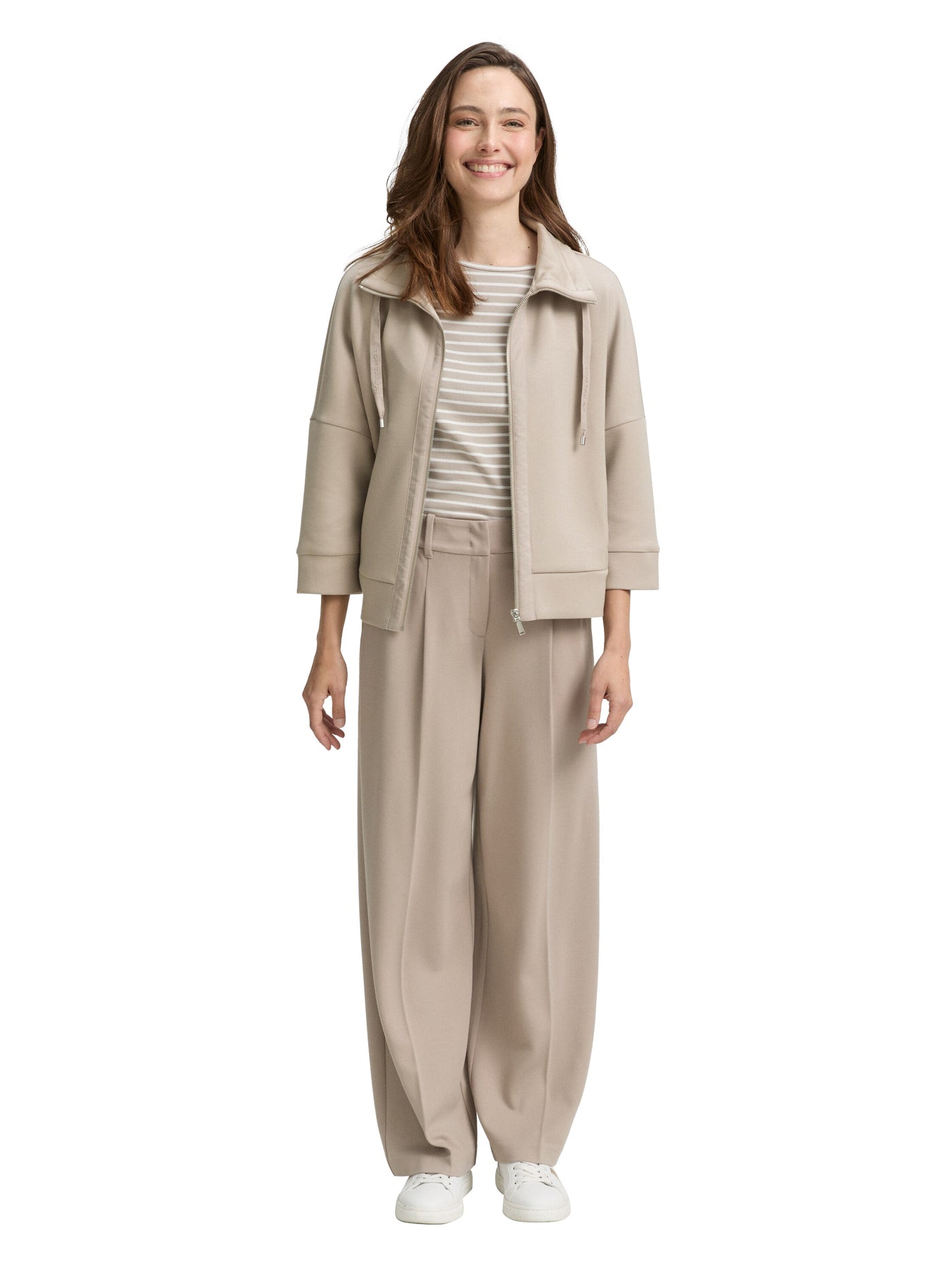 Boxy Fit Scuba Sweatjacke