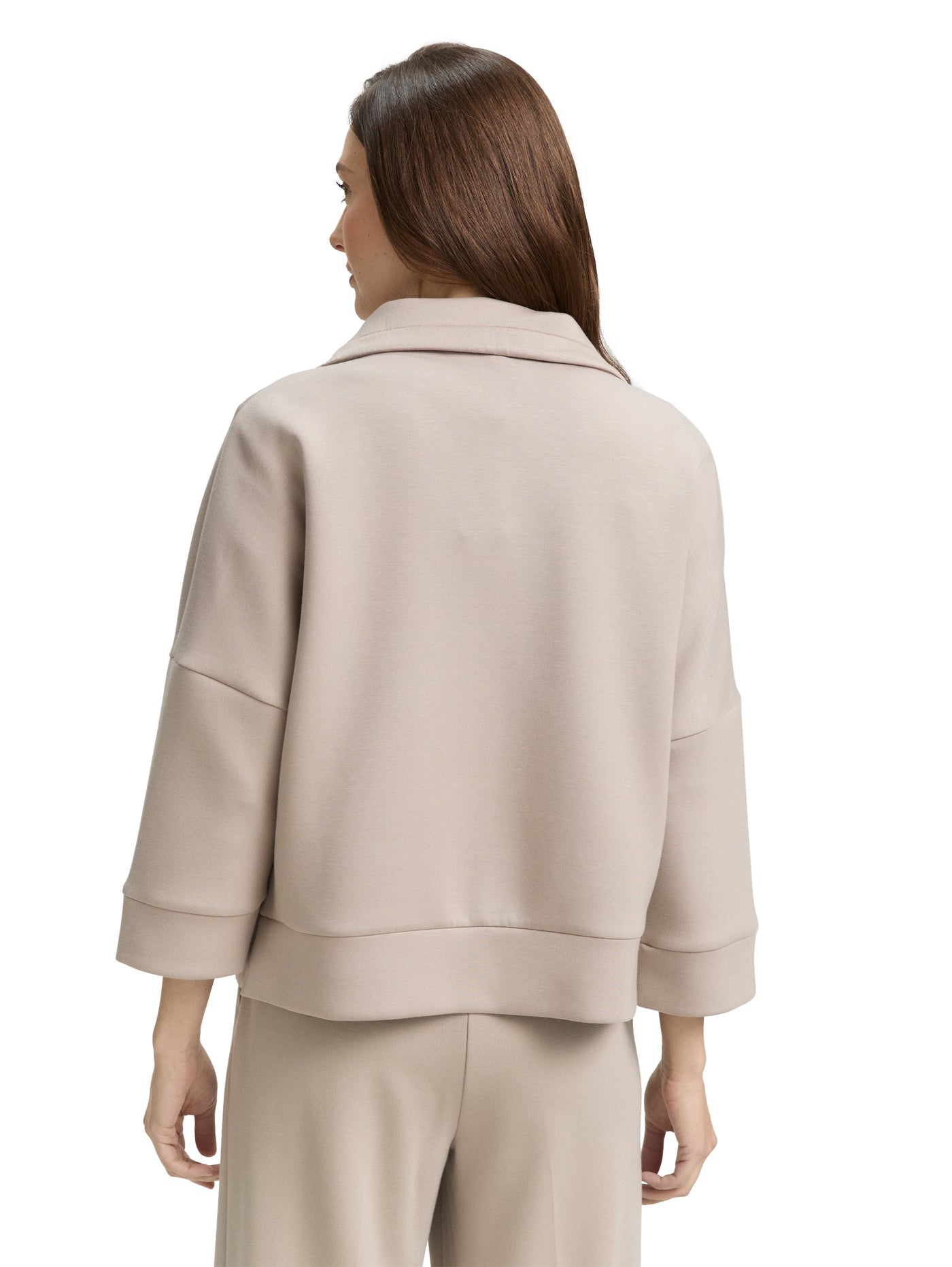 Boxy Fit Scuba Sweatjacke