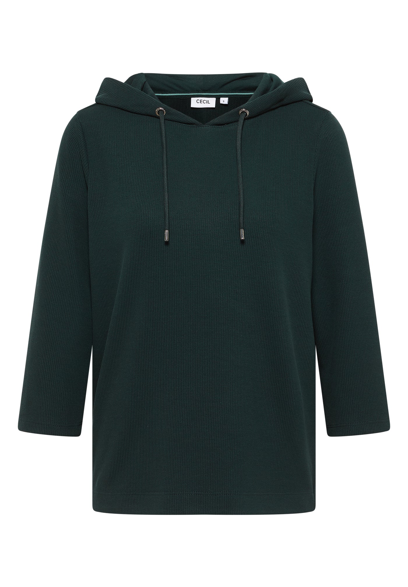 Hoodie Shirt in Rippstruktur