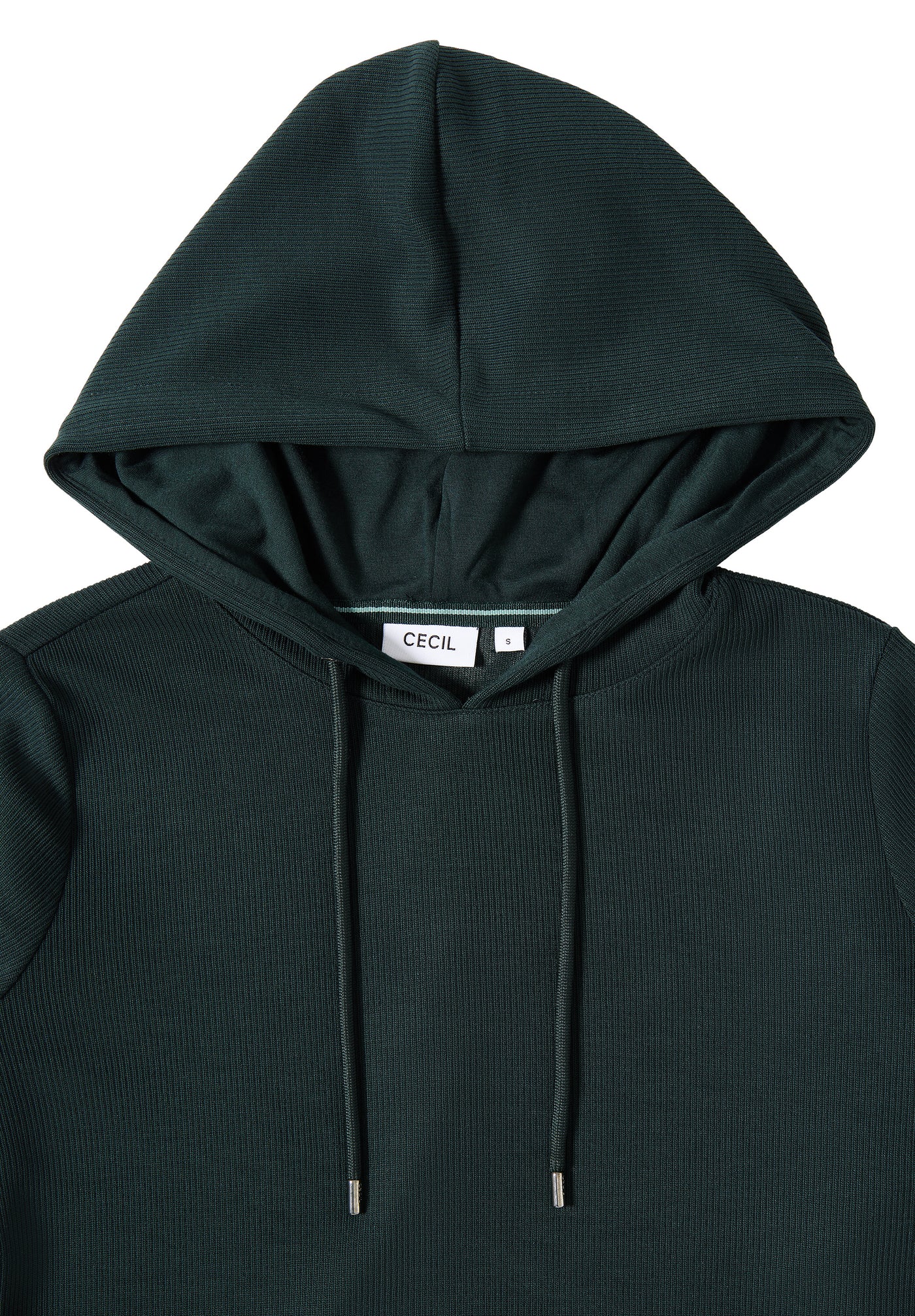 Hoodie Shirt in Rippstruktur