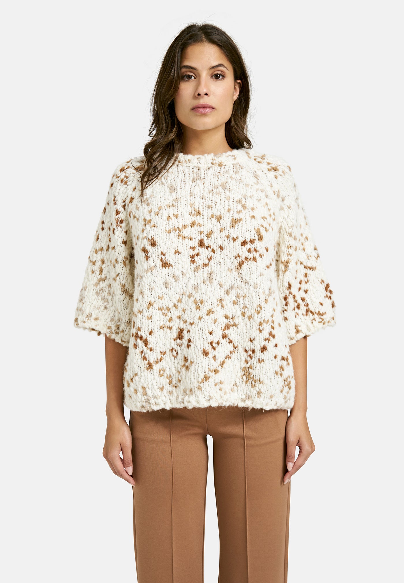 Effect Yarn Half Slv Pullover