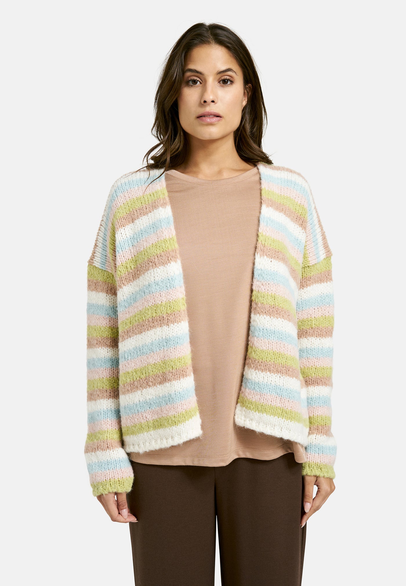 Multicolour Striped Cardigan