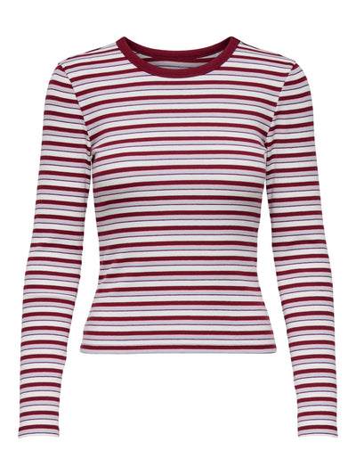 ONLEASY L/S O-NECK STRIPE TOP JRS