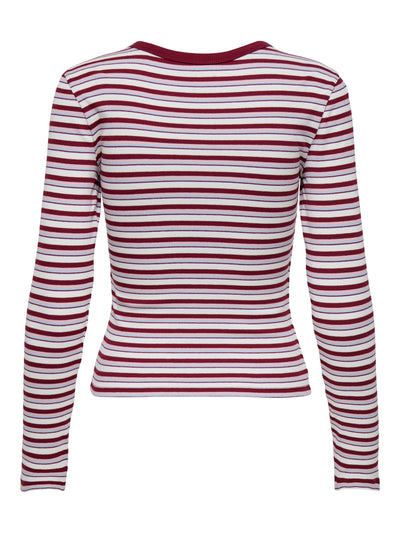 ONLEASY L/S O-NECK STRIPE TOP JRS