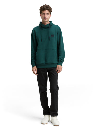 Snood Sweatshirt in Melange-Optik