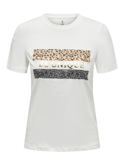 ONLTANYA LIFE REG S/S LEO PRINT TOP JRS