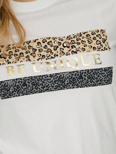 ONLTANYA LIFE REG S/S LEO PRINT TOP JRS