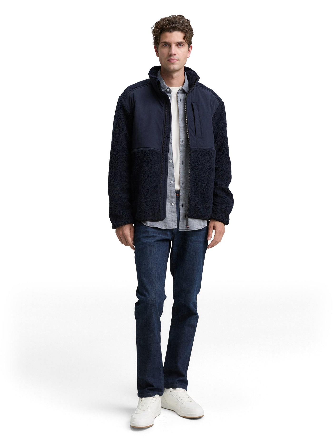 Teddy Jacke mit Stehkragen