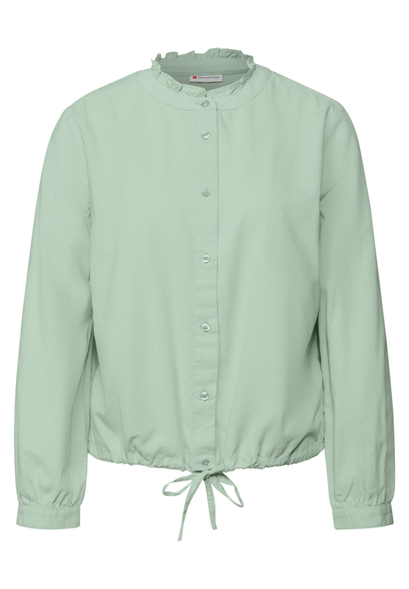 Cordbluse mit Tunnelzug