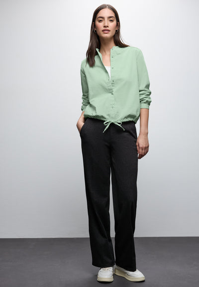 Cordbluse mit Tunnelzug