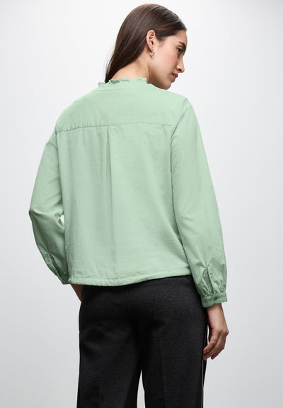 Cordbluse mit Tunnelzug