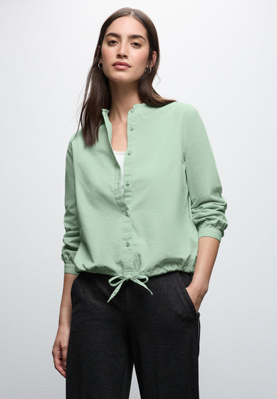 Cordbluse mit Tunnelzug