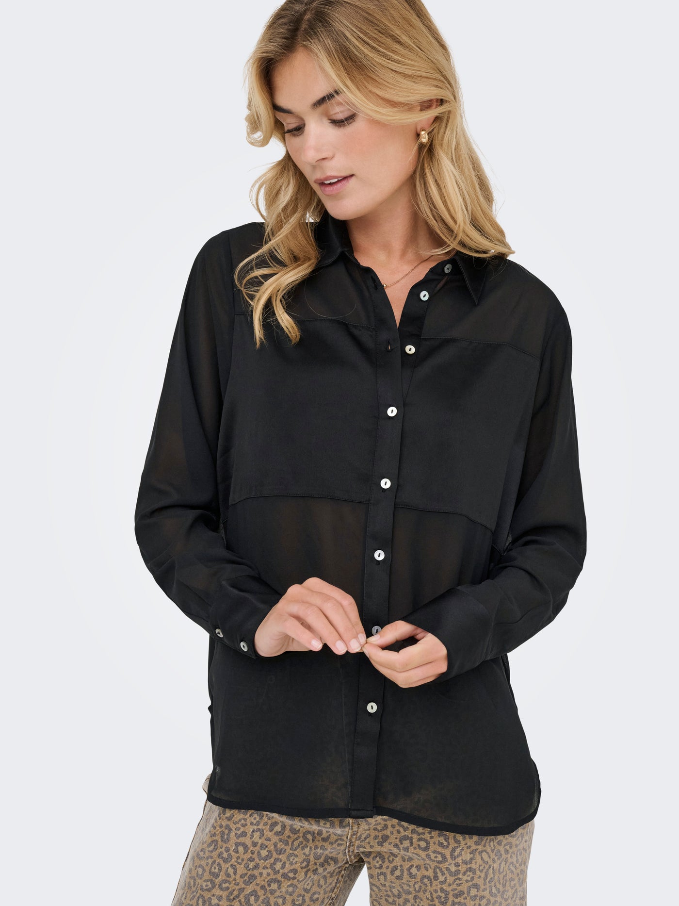 ONLSTAR LIFE L/S BREEANA MIX SHIRT SOLID