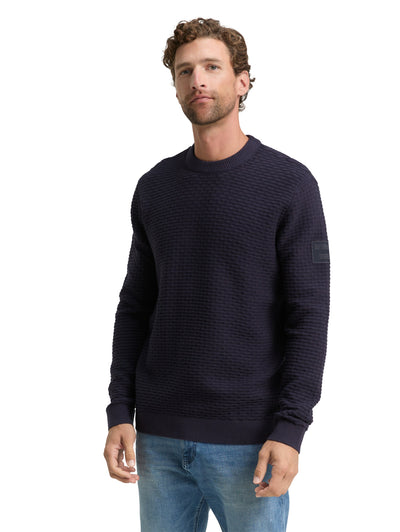 Strickpullover mit Rundhalsausschnitt