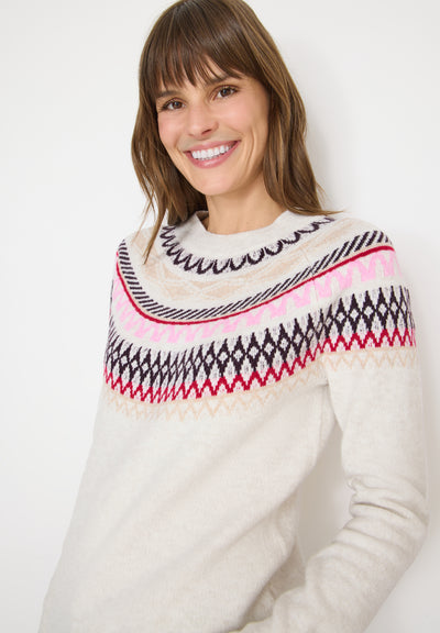 Gemusterter Strickpullover