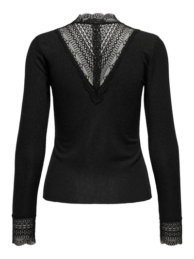 ONLTILDE GLITTER L/S HIGHNECK TOP JRS