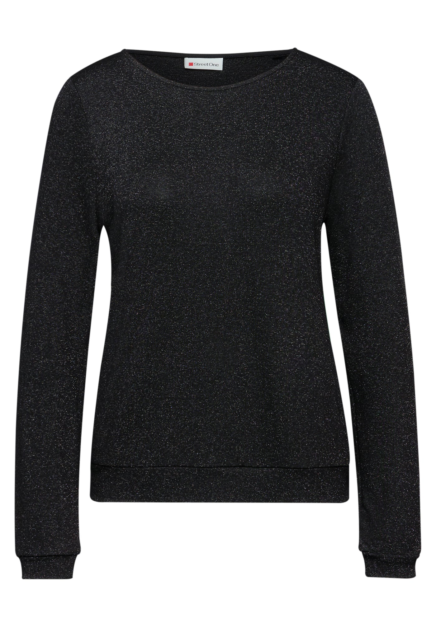 Glitzer Strick-Look Shirt