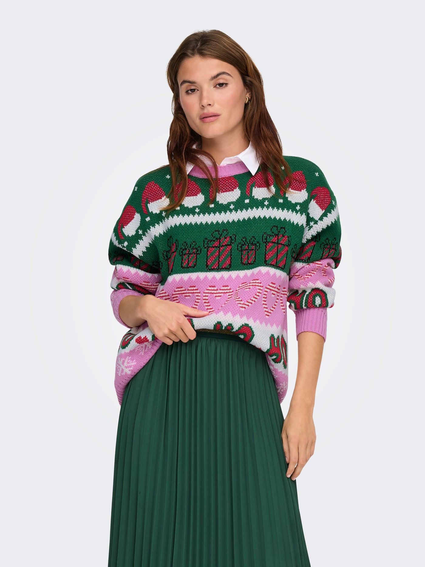 ONLXMAS HOHO LS PULLOVER KNT