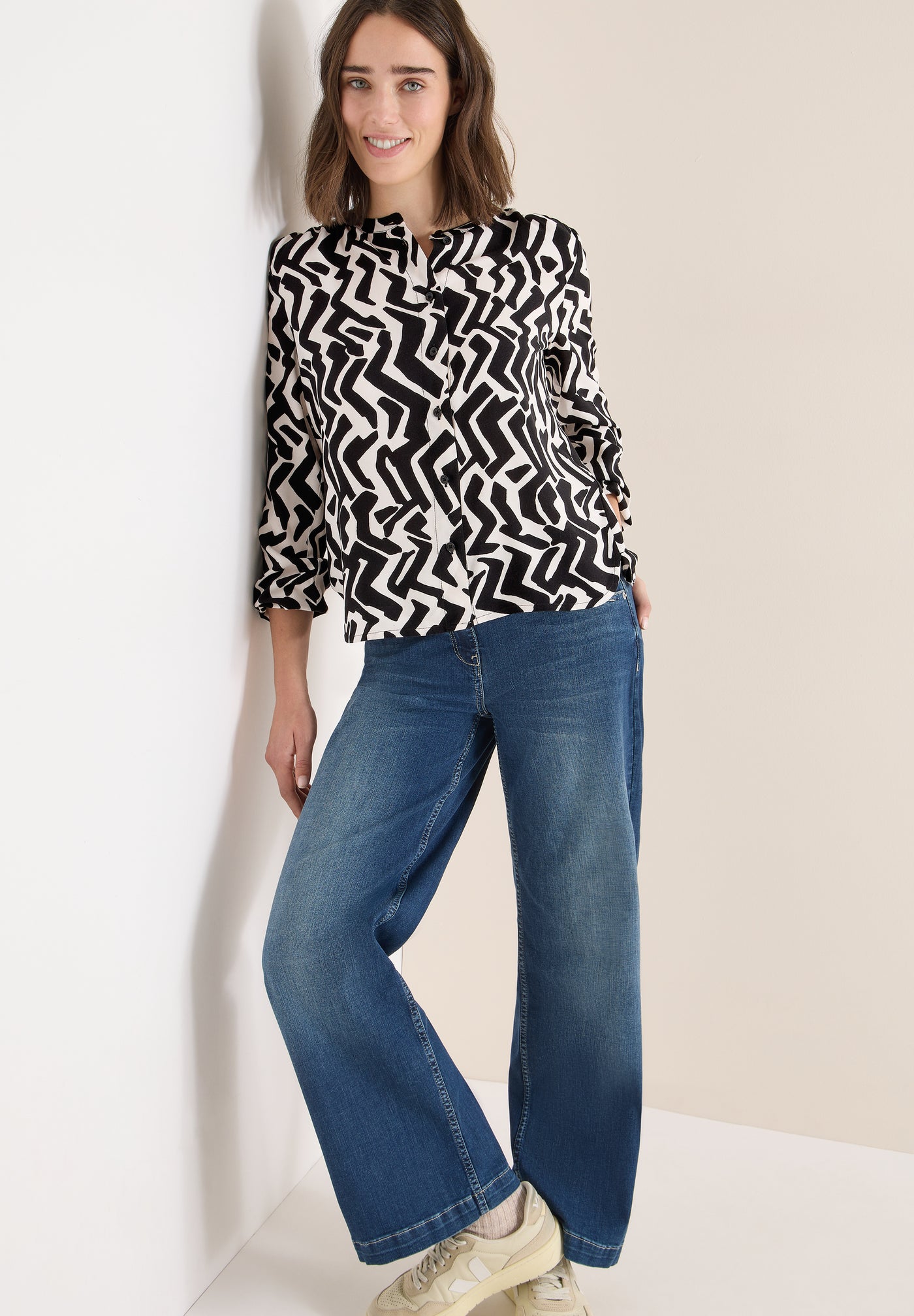 Bluse mit Grafikmuster