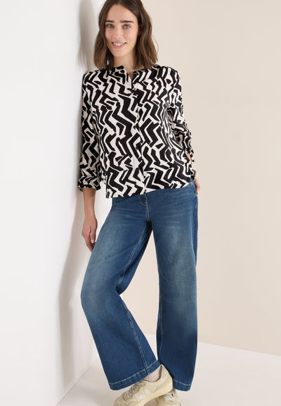 Bluse mit Grafikmuster