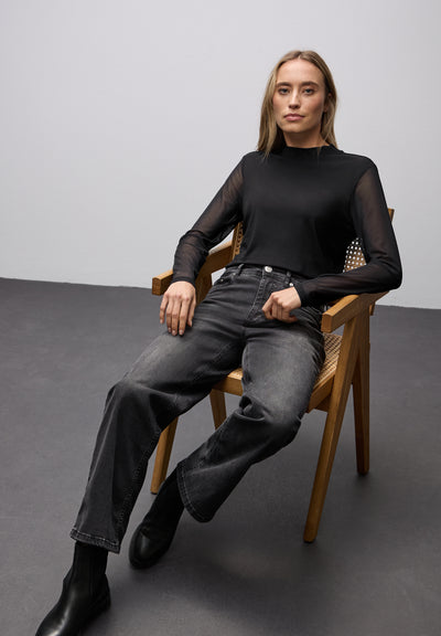 Mesh Turtleneck Shirt