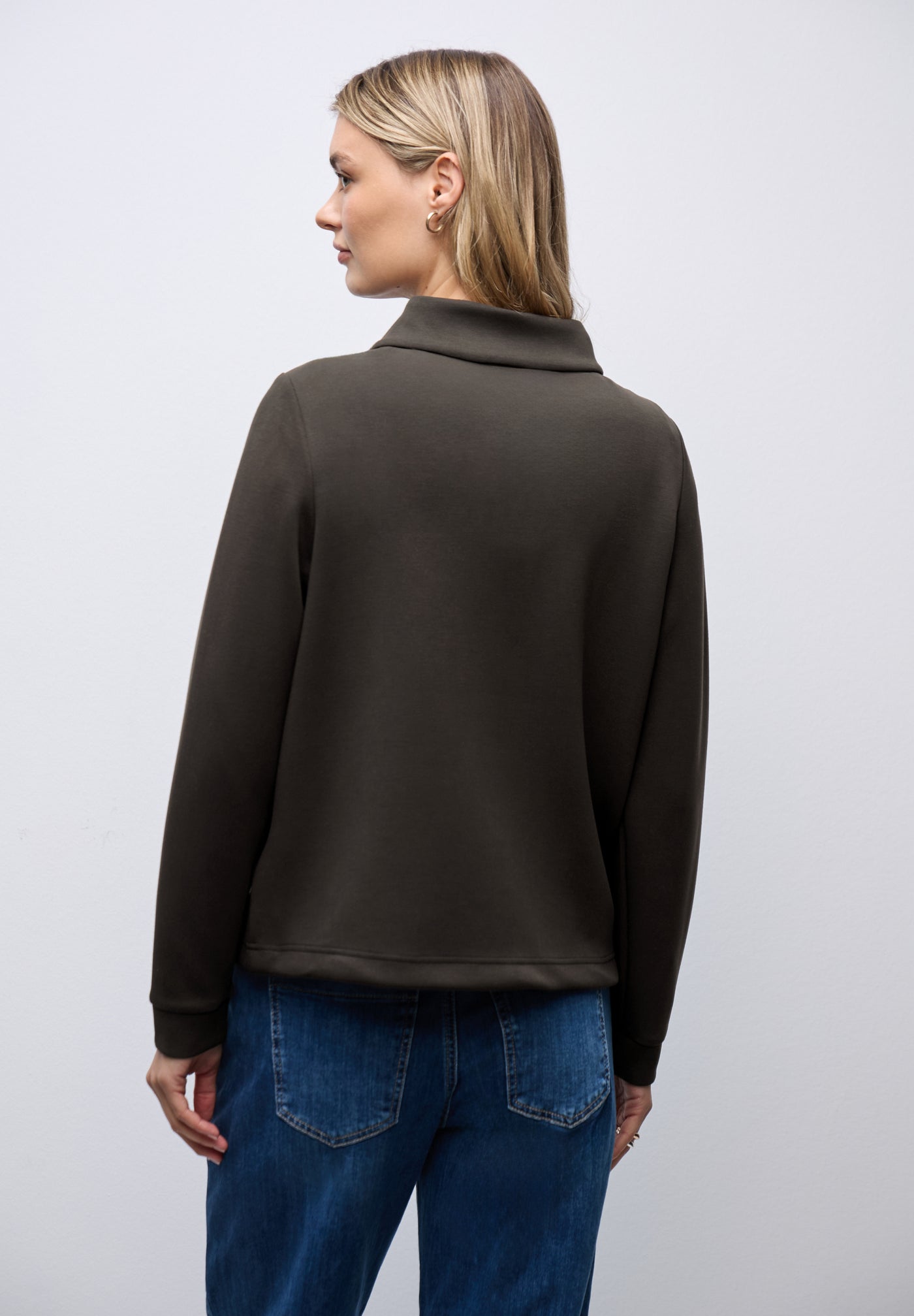 Silk-Look Jacke mit Zipper