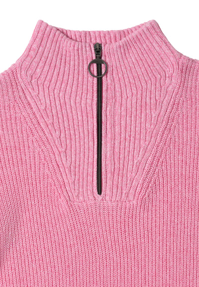 Mouliné Pullover mit Troyer
