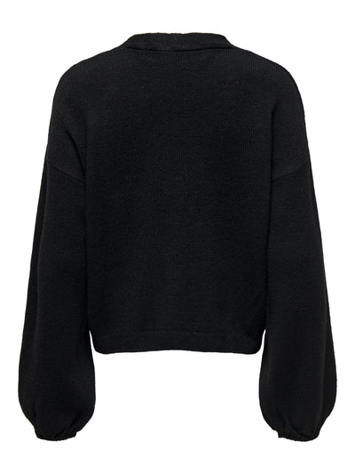 ONLDONNA LS BOW V-NECK KNT