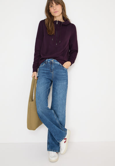 Troyer-Sweatshirt mit Kapuze