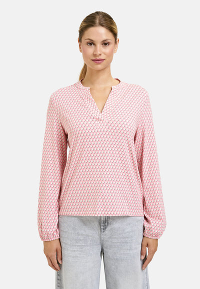 Relaxed Jersey Shirt Blouse AOP