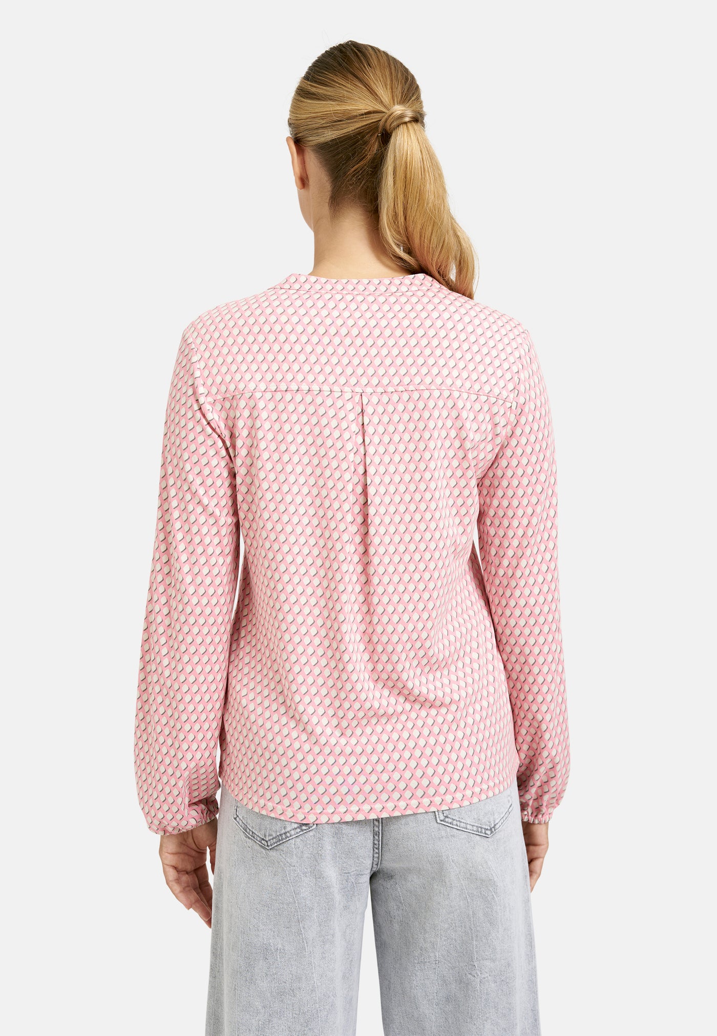 Relaxed Jersey Shirt Blouse AOP