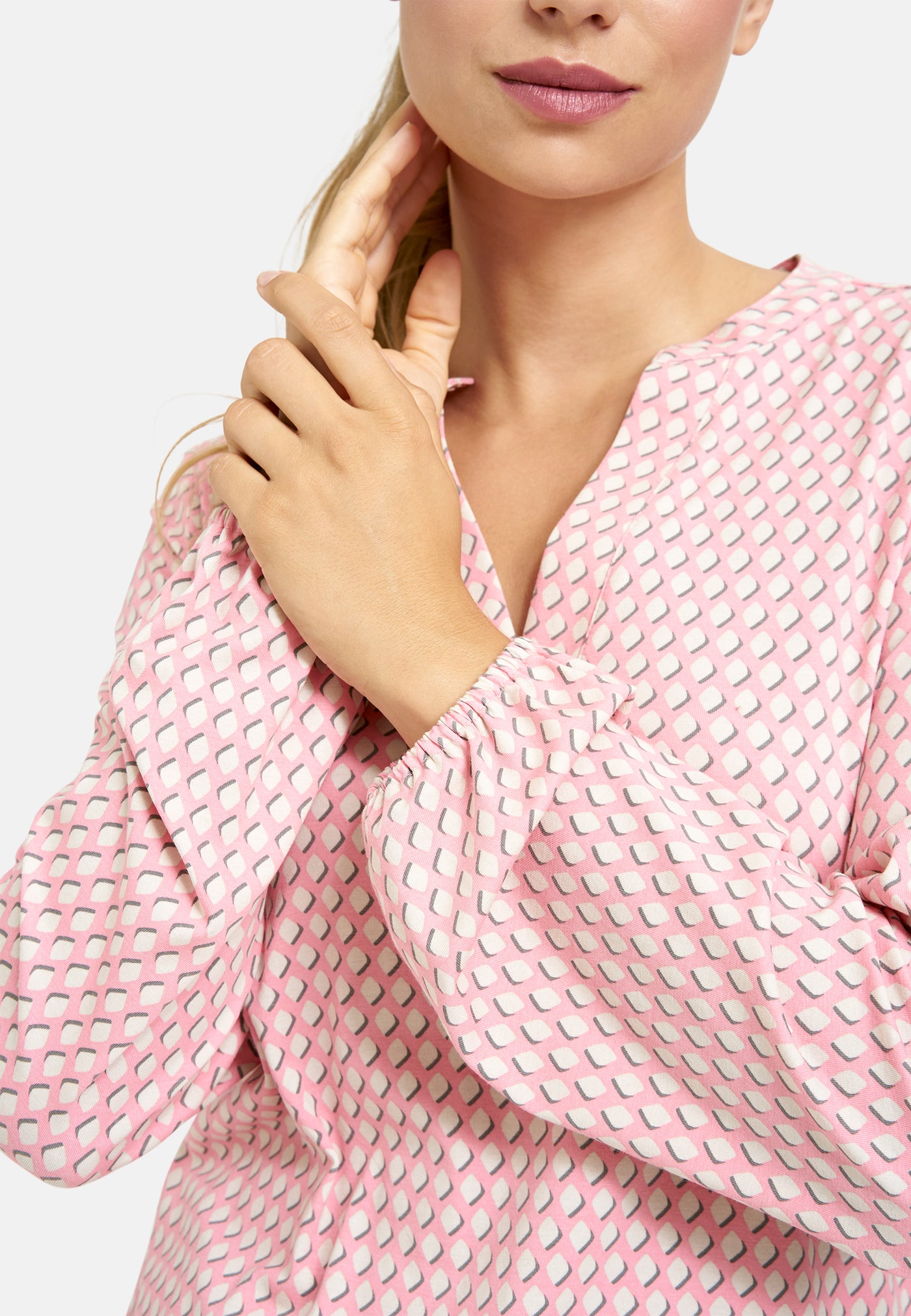 Relaxed Jersey Shirt Blouse AOP