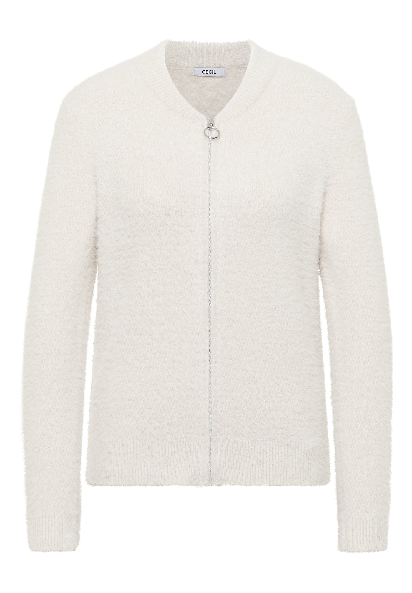 Jacquard Cardigan mit Zipper