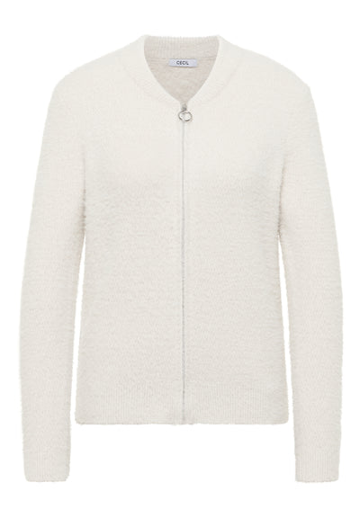 Jacquard Cardigan mit Zipper