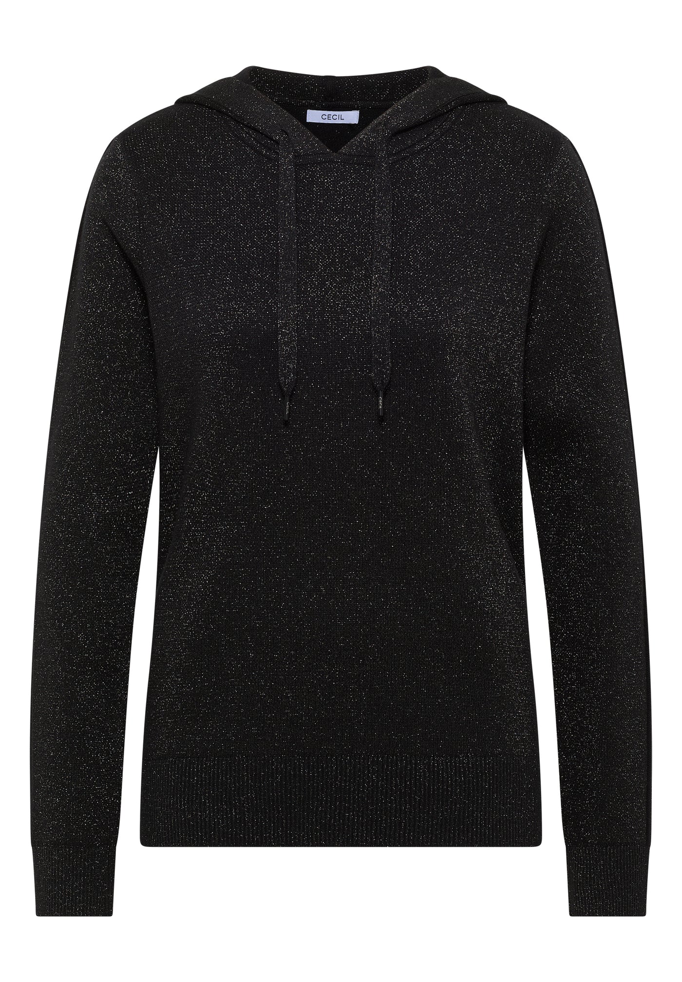 Jacquard Hoodie mit Glitzer
