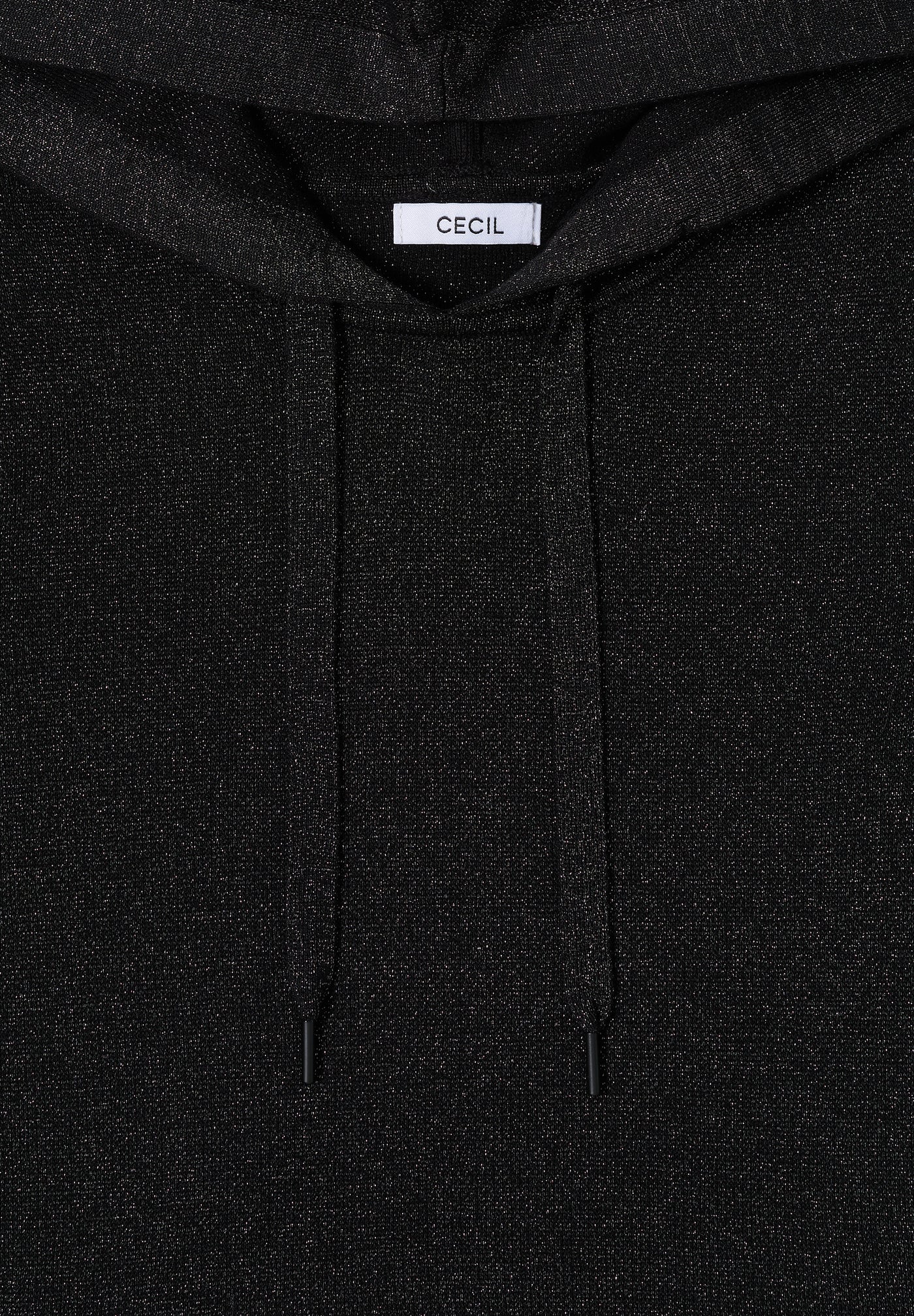 Jacquard Hoodie mit Glitzer