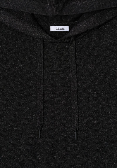 Jacquard Hoodie mit Glitzer