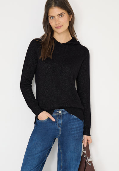 Jacquard Hoodie mit Glitzer