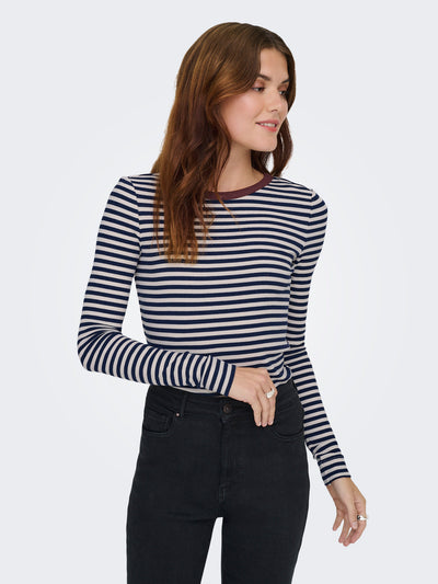 ONLELENE L/S FITTED TOP JRS