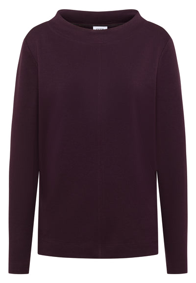 Funnelneck Shirt in Unifarbe