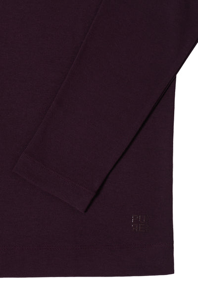 Funnelneck Shirt in Unifarbe