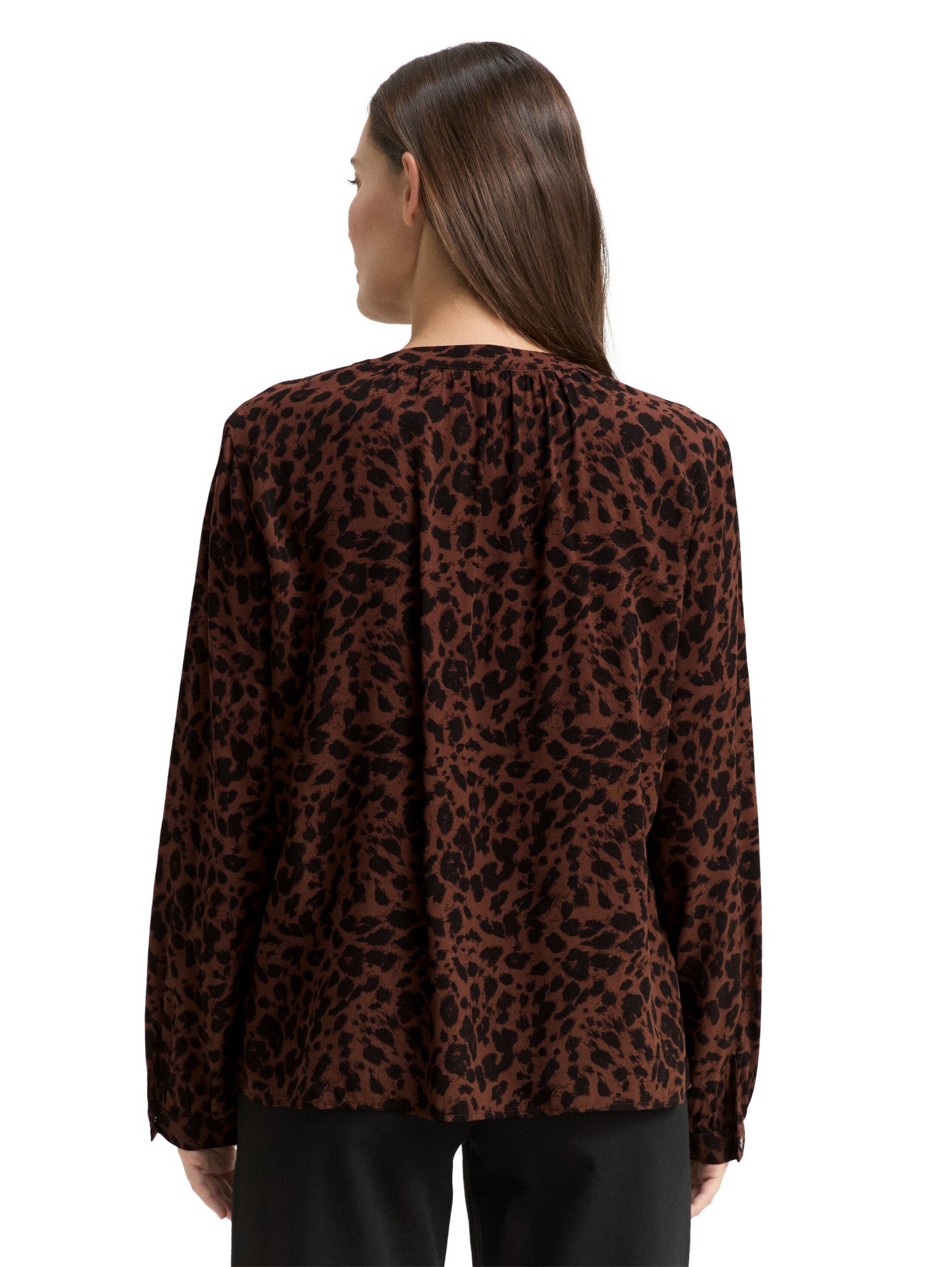 Bluse mit Leo-Print