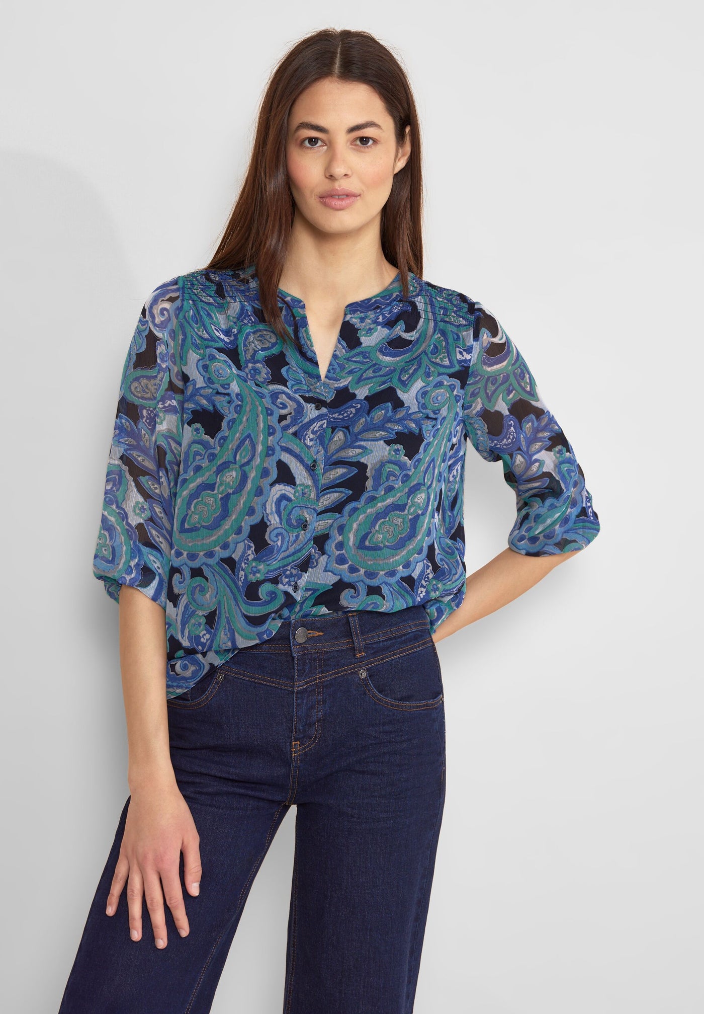 Print Chiffonbluse